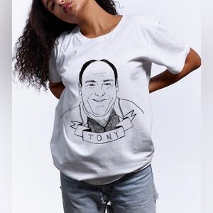 DEERDANA Tony Soprano Tee Large White New without Tags The Sopranos Shirt HBO